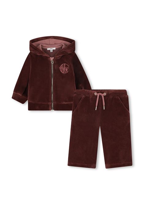 Tuta sportiva con zip e logo ricamato CHLOE' KIDS | C20722958